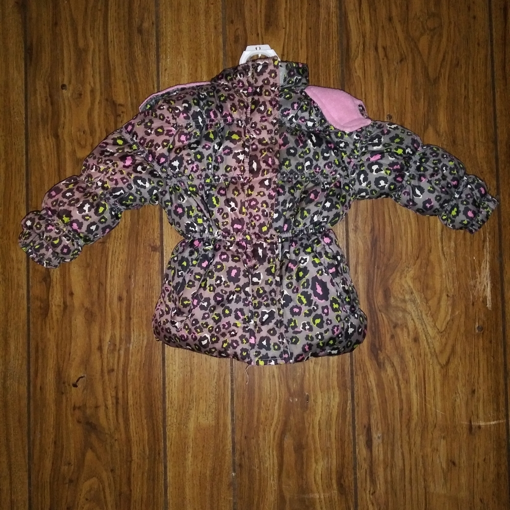 Pink Platinum Animal print puffer coat